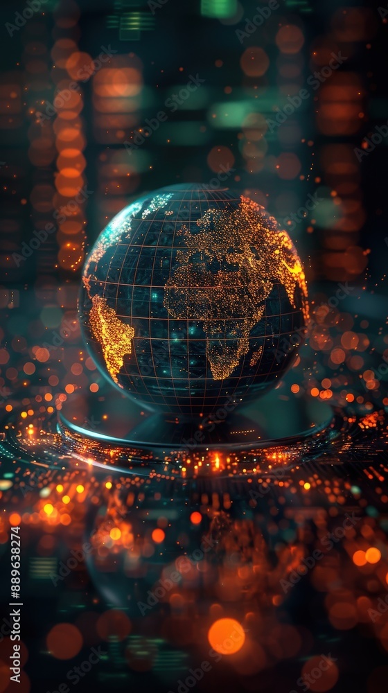 AI analyzing global economic data, global economic outlook, advanced economic analytics AI analyzing global economic data, global economic outlook, advanced economic analytics