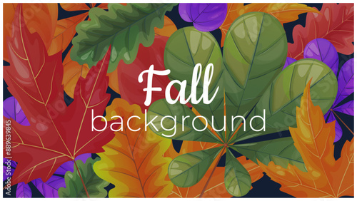 Background with autumn leaves. Rich autumn background with leaves. Background design