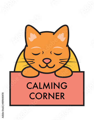Calming Corner Cat Art