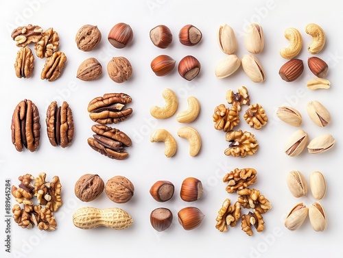 A variety of mixed nuts