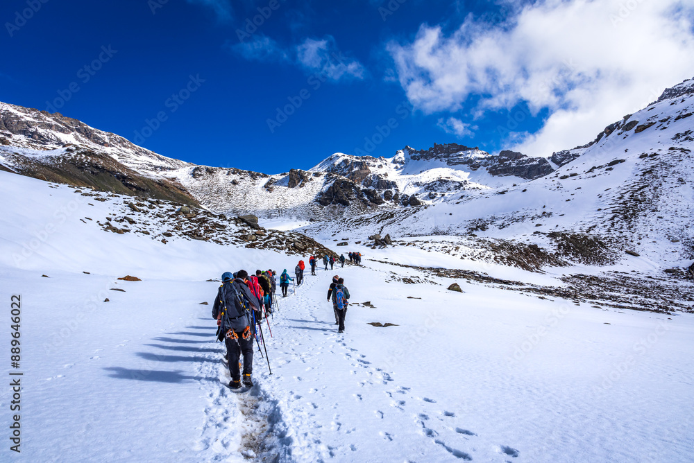 Rupin Pass is a high altitude trek in Himachal Pradesh located at 4650m.Trek is full of diversity from majestic Himalayan ranges to waterfalls, glacial meadows, snow-covered landscapes. Rupin Pass is a high altitude trek in Himachal Pradesh located at 4650m.Trek is full of diversity from majestic Himalayan ranges to waterfalls, glacial meadows, snow-covered landscapes.