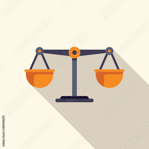 Balance scale comparing weights, representing the concept of justice and law