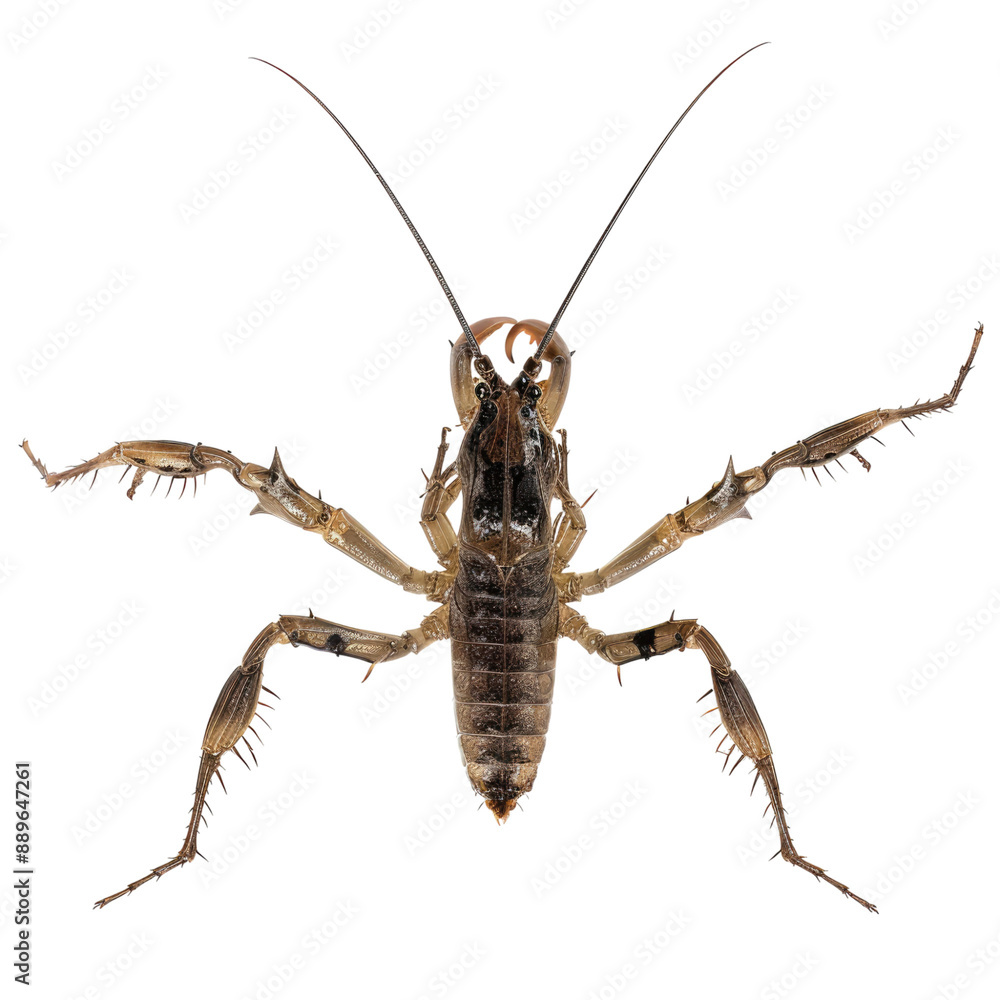 Photo of Water scorpion isolated on transparent background Photo of Water scorpion isolated on transparent background
