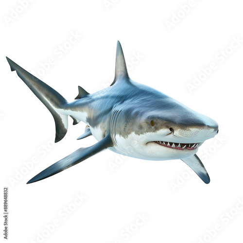 Photo of Bull Shark isolated on transparent background