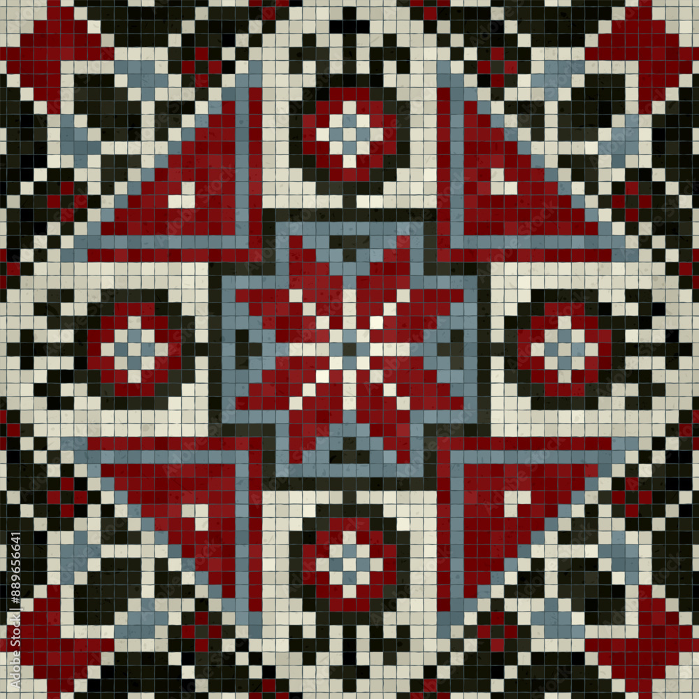 Mosaic tiles decorative background, seamless repeating vector pattern template for wallpaper, background, wood print, metal print, plastic print, glass print, decor Mosaic tiles decorative background, seamless repeating vector pattern template for wallpaper, background, wood print, metal print, plastic print, glass print, decor