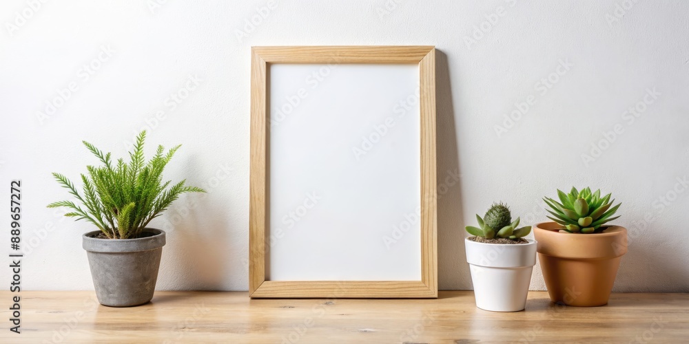 Wooden Frame Mockup with Succulents on a Wooden Table, frame mockup, wooden frame, plant decor, home decor ,succulent ,mockup Wooden Frame Mockup with Succulents on a Wooden Table, frame mockup, wooden frame, plant decor, home decor ,succulent ,mockup