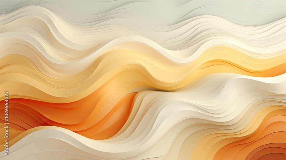 Abstract 3D Wavy Background in Warm Colors. Abstract 3D Wavy Background in Warm Colors.