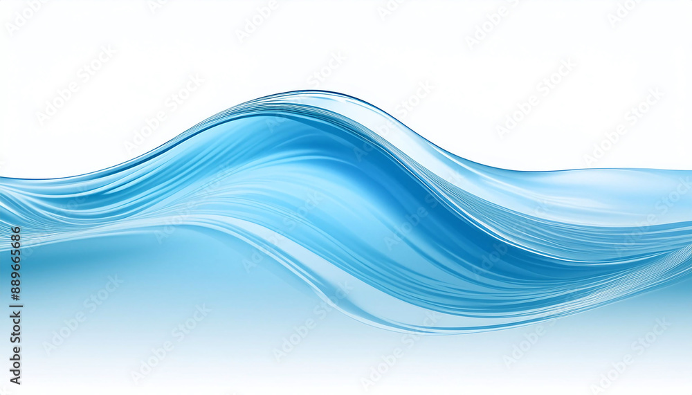 Abstract blue wave design on a white background Abstract blue wave design on a white background