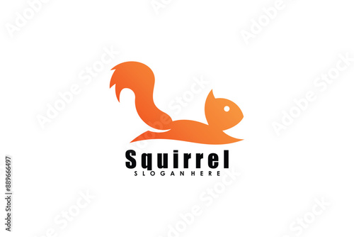 simple design with squirrel illustrator