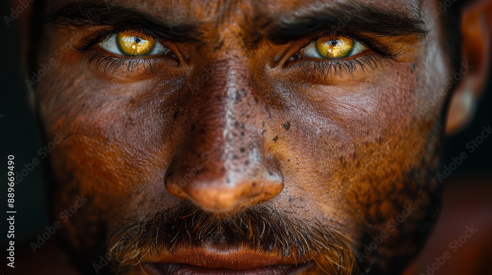 yellow eyes, freckled complexion yellow eyes, freckled complexion
