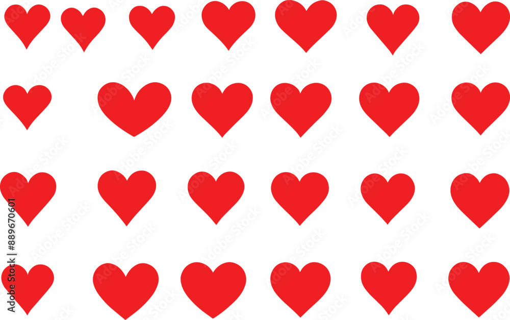 Set of red hearts, Heart, love, romance or valentine's day red heart. Heart vector icons. Artistic red heart love symbols isolated editable vector. Set of red hearts, Heart, love, romance or valentine's day red heart. Heart vector icons. Artistic red heart love symbols isolated editable vector.