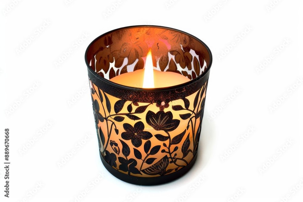 A decorative Juneteenth candle holder with the holiday name elegantly engraved in capital letters. A decorative Juneteenth candle holder with the holiday name elegantly engraved in capital letters.