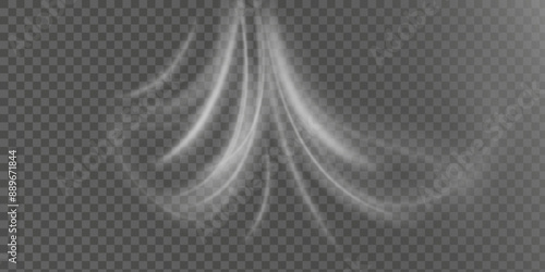 Stream of fresh wind png. Imitation of the exit of cold air from the air conditioner.	