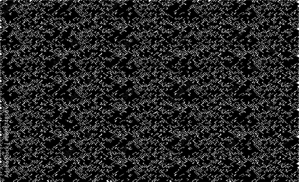 Fototapeta premium Vector fabric texture. Distressed texture of weaving fabric. Grunge background. Abstract halftone vector illustration. Overlay to create interesting effect and depth. Black isolated on white. EPS10.