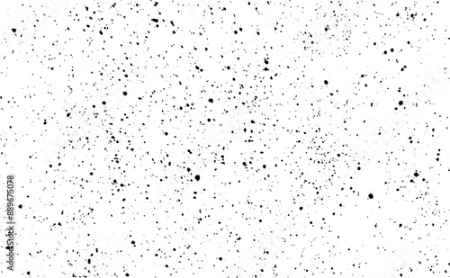 Snow, stars, twinkling lights, rain drops on black background. Abstract vector noise. Small particles of debris and dust. Distressed uneven grunge texture overlay.