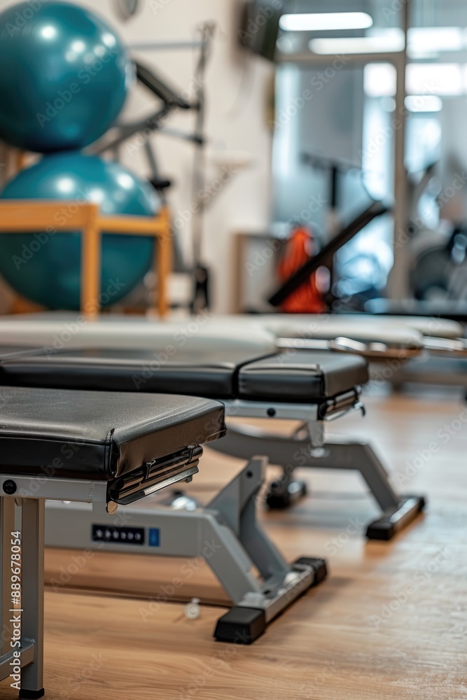 Fototapeta premium Gym Bench Close Up