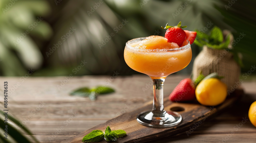 Fototapeta premium Cocktail mit Eis und Dekoration. Aperol Spritz