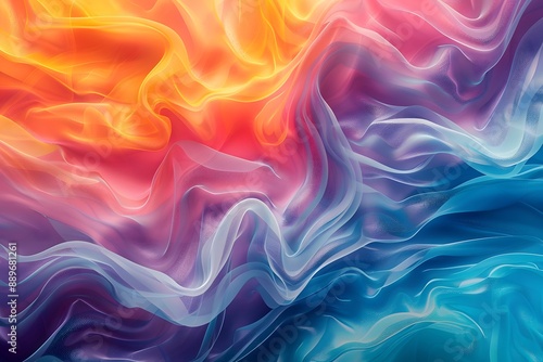 Wallpaper Mural Vibrant Abstract Waves of Colorful Fabric Torontodigital.ca