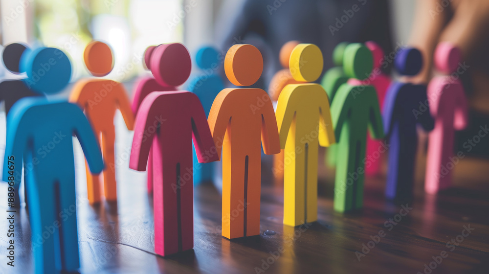 Diversity And Inclusion. equity at work, Business Employment Leadership. People Silhouettes Diversity And Inclusion. equity at work, Business Employment Leadership. People Silhouettes
