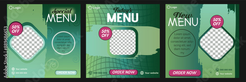 Social Media Food Menu Template Vector Post