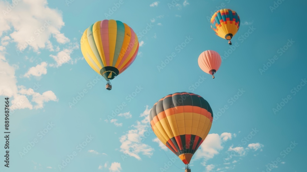 Obraz premium Colorful hot air balloons in the sky 