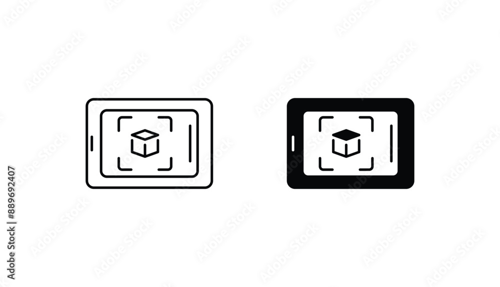 Object Recognition icon design with white background stock illustration Object Recognition icon design with white background stock illustration