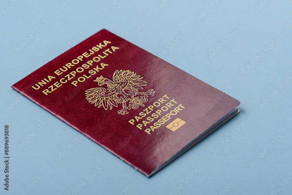 Physical paper international passport of a Polish citizen Physical paper international passport of a Polish citizen