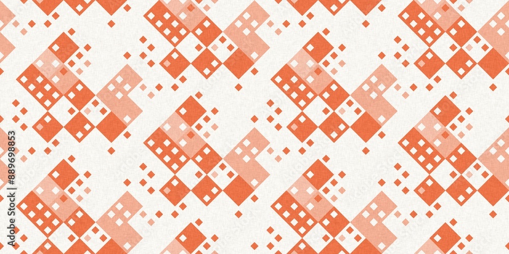 Simple glitch geometric seamless abstract border with playful woven peach color. Bright whimsical gender neutral bold irregular shape textile Cotton effect banner. Simple glitch geometric seamless abstract border with playful woven peach color. Bright whimsical gender neutral bold irregular shape textile Cotton effect banner.
