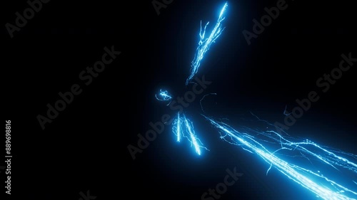 Lightning toward camera, 4K, 30fps, Alpha