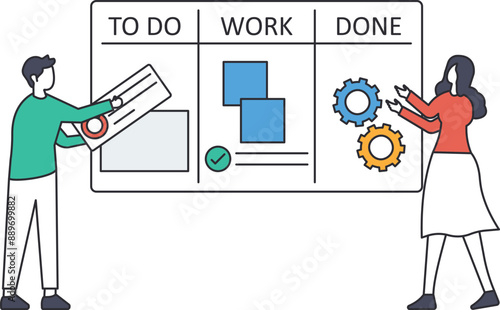 Wallpaper Mural Project Management or strategic plan to manage resources for development, working process and schedule, task completion concept,
 Torontodigital.ca
