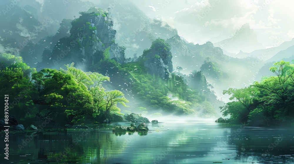 Serene landscapes in natural beauty Serene landscapes in natural beauty