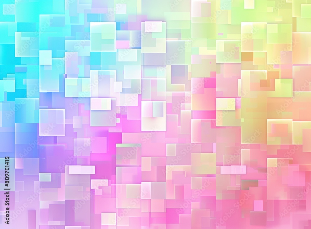 A background of pastel pixelated squares in various colors, with soft lighting and a gradient effect creating an ethereal atmosphere Generative AI A background of pastel pixelated squares in various colors, with soft lighting and a gradient effect creating an ethereal atmosphere Generative AI