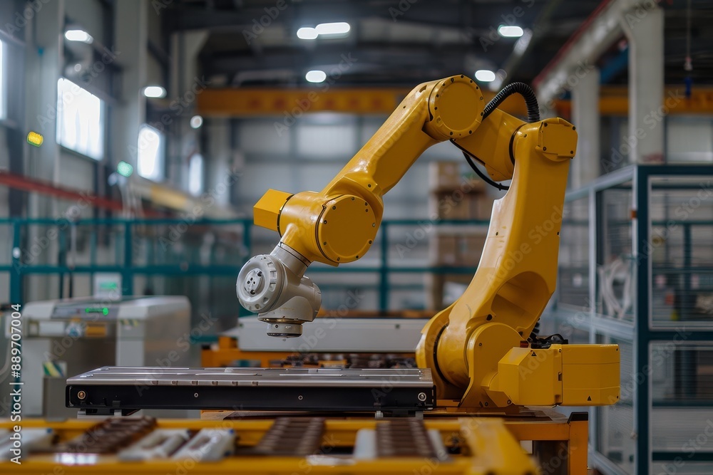 Advanced Humanoid Robot in High-Tech Laboratory Representing Future of Robotics and Automation Advanced Humanoid Robot in High-Tech Laboratory Representing Future of Robotics and Automation