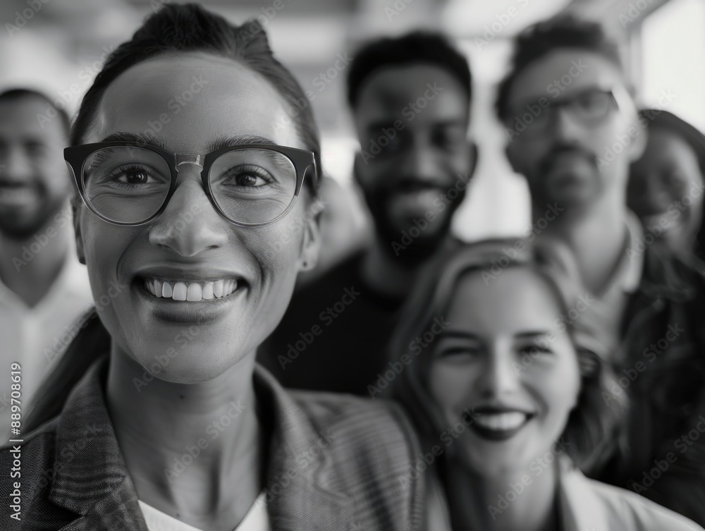 A photograph of several individuals in monochrome tones A photograph of several individuals in monochrome tones