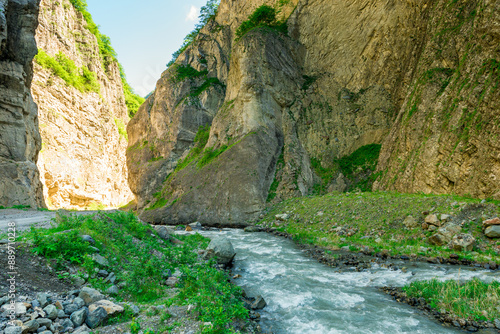 Karmadon Gorge. North Ossetia - Alania. Caucasus. Russia