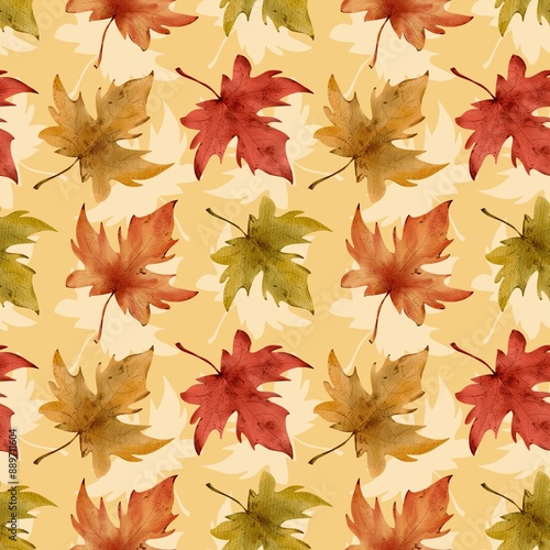 Autumn pattern, Autumn illustration, Fall pattern, Fall illustrations, Autumn leaves pattern, Fall leaves pattern