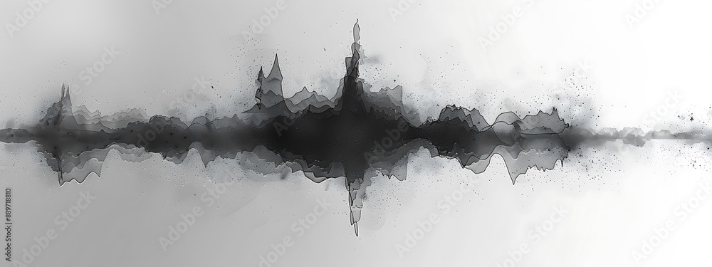 Line wave music sound one noise audio frequency icon signal podcast radio soundwave waveform volume art hand. Acoustic line music logo recording voice wave doodle sketch abstract. Vector illustration Line wave music sound one noise audio frequency icon signal podcast radio soundwave waveform volume art hand. Acoustic line music logo recording voice wave doodle sketch abstract. Vector illustration