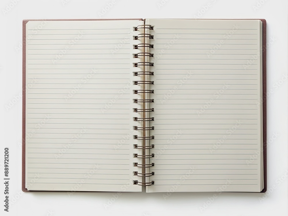 A blank open notebook with crisp white pages lies isolated on a clean white background, awaiting writing or design, providing ample copy space. A blank open notebook with crisp white pages lies isolated on a clean white background, awaiting writing or design, providing ample copy space.