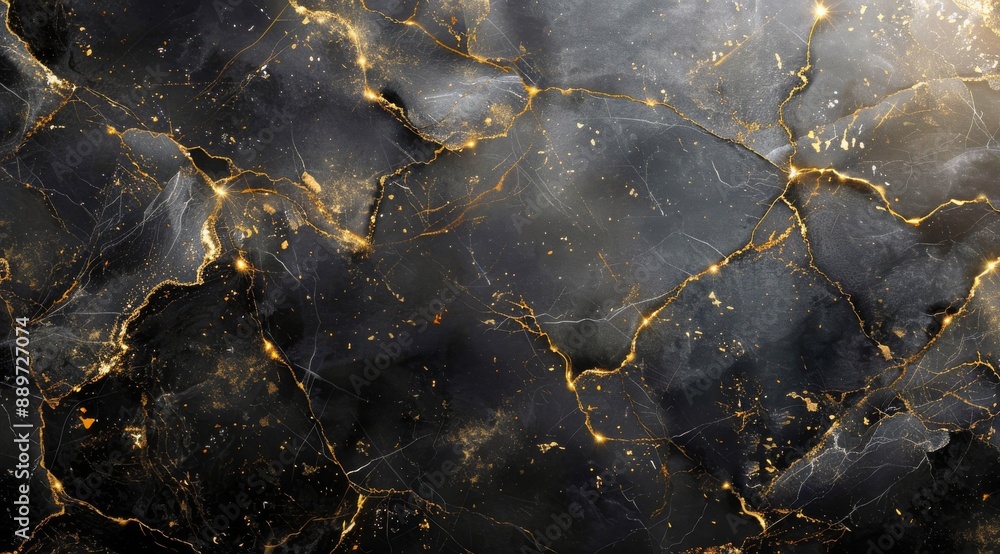 Black Marble With Golden Veins Black Marble With Golden Veins