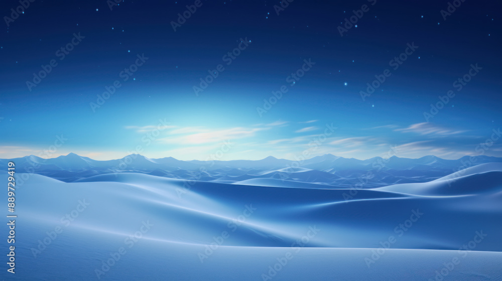 illustration of a blue desert background with sand dune and night sky illustration of a blue desert background with sand dune and night sky