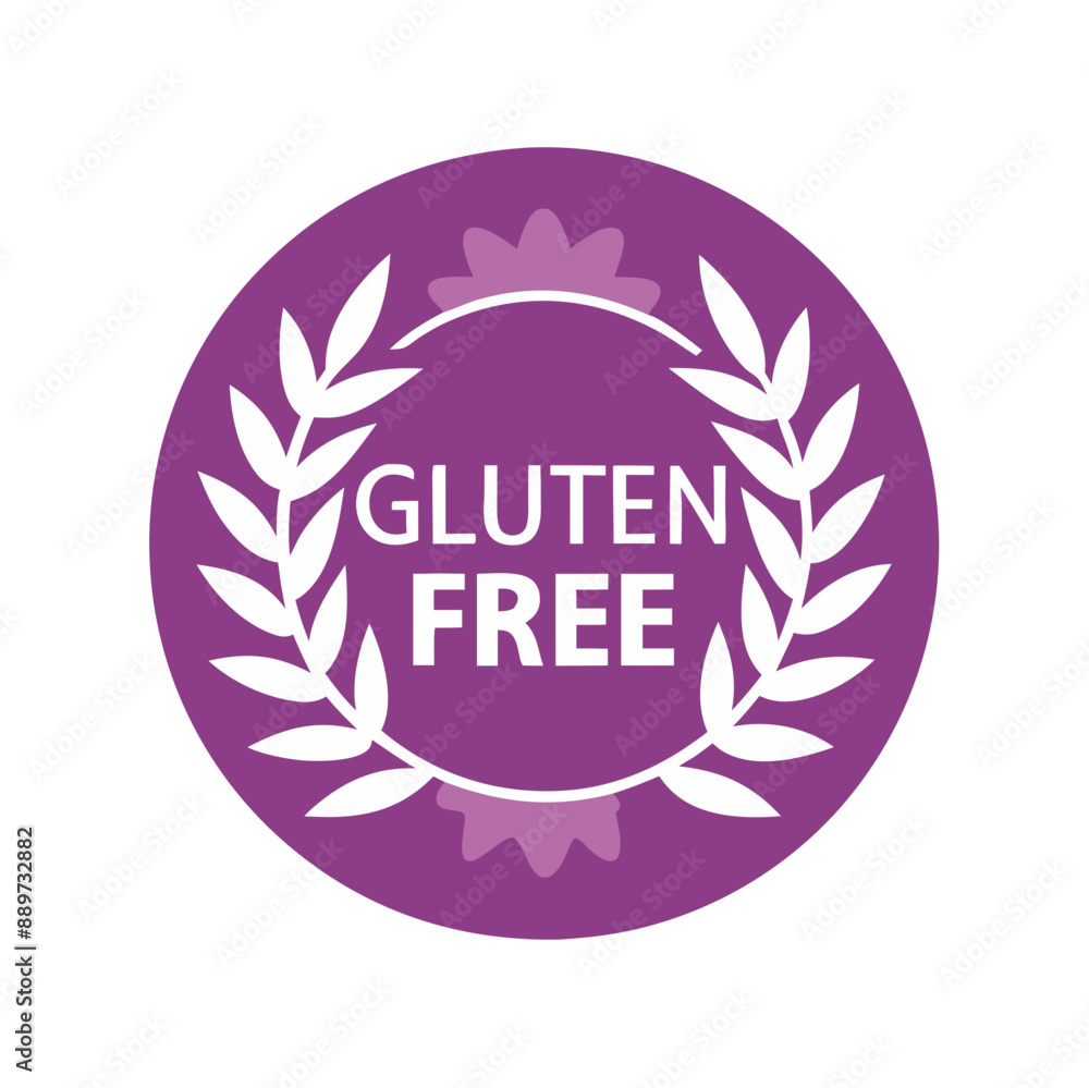 custom made wallpaper toronto digitalgluten free Sign Icon, Flat Design in Purple Color, Circular Badge