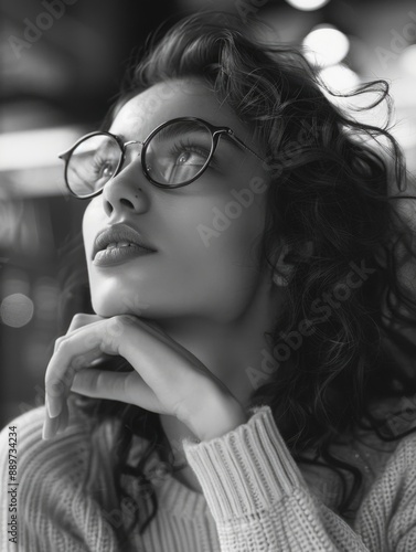 A woman sits in front of a window, reading and lost in thought