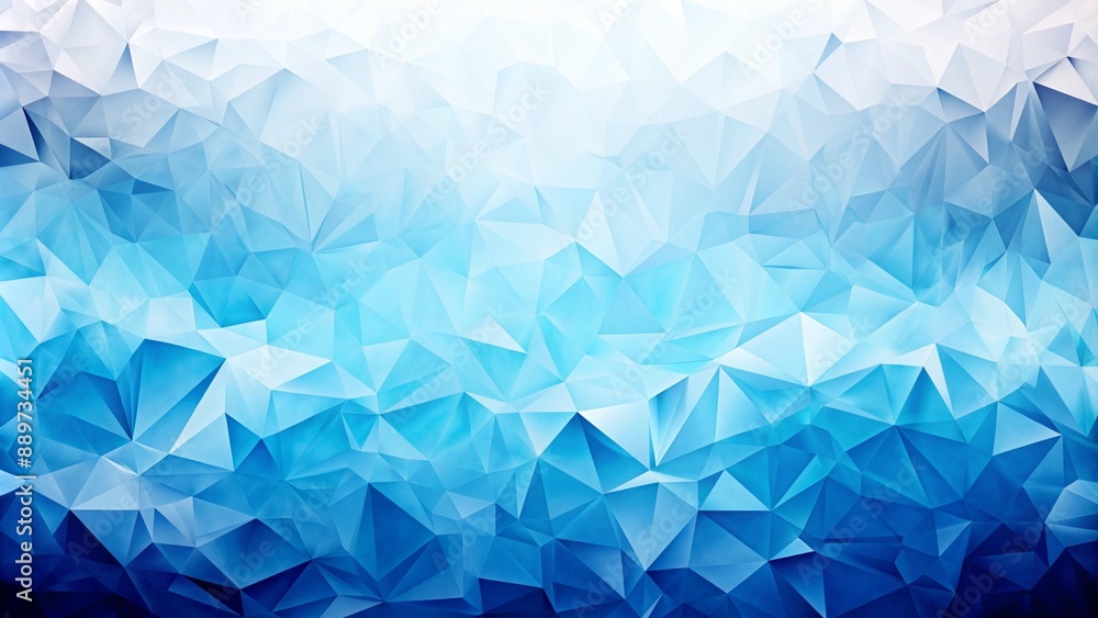 Abstract triangular shapes on a blue icy textured background,generative ai