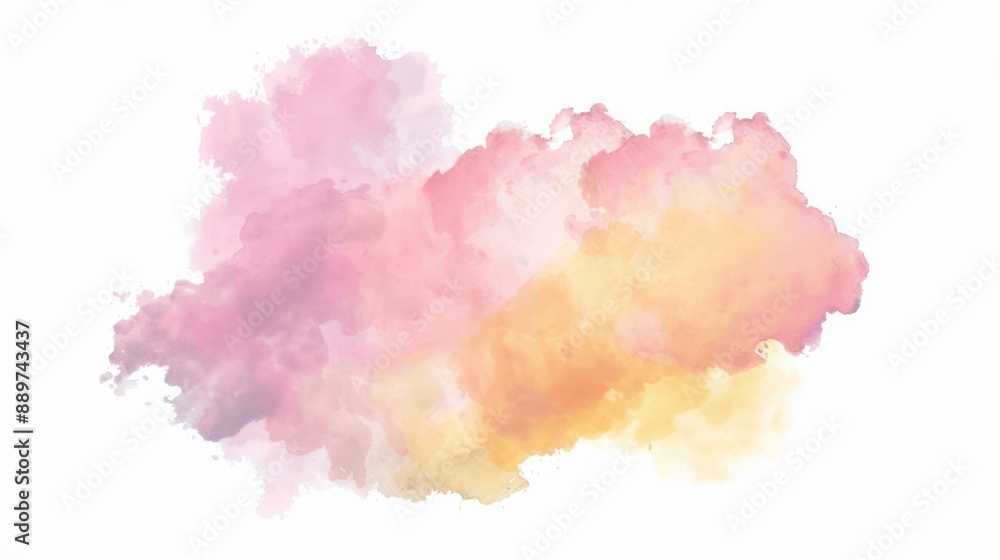 Abstract Watercolor Background with Pink and Yellow Hues Abstract Watercolor Background with Pink and Yellow Hues