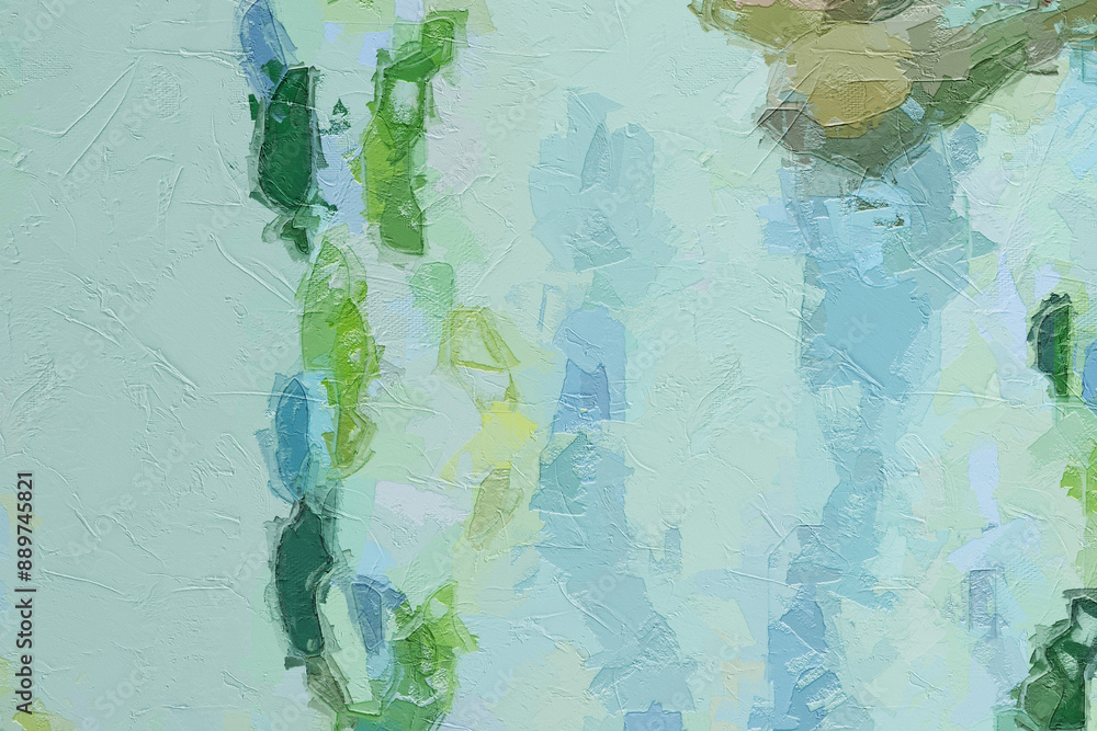 Fototapeta premium Oil paintings and various flowers, marine creatures, lotus leaves, and other beautiful animals