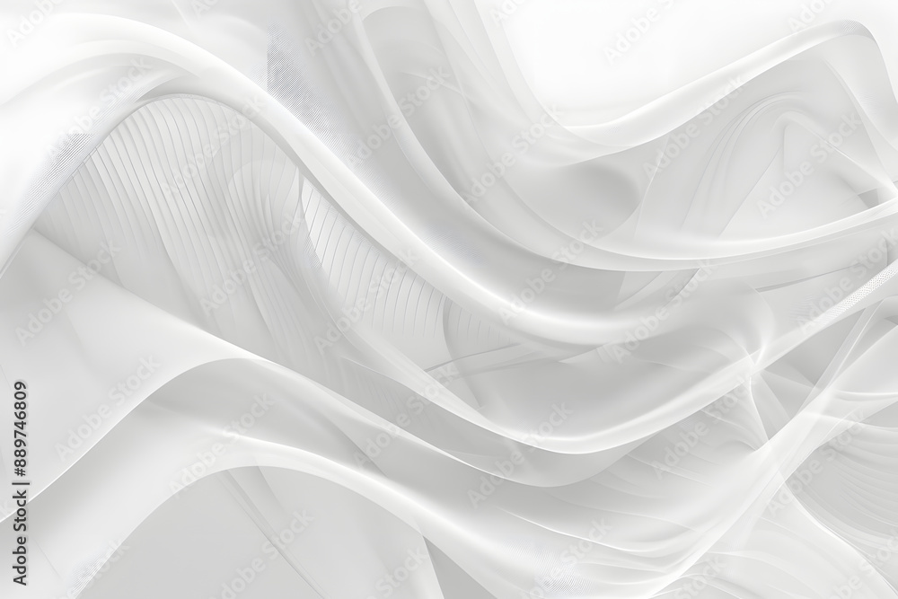 Obraz premium Abstract wavy background. gentle image of white waves. shadows from the light