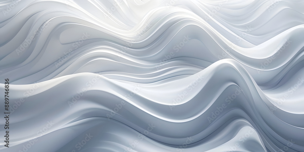 Fototapeta premium Abstract wavy background. gentle image of white waves. shadows from the light