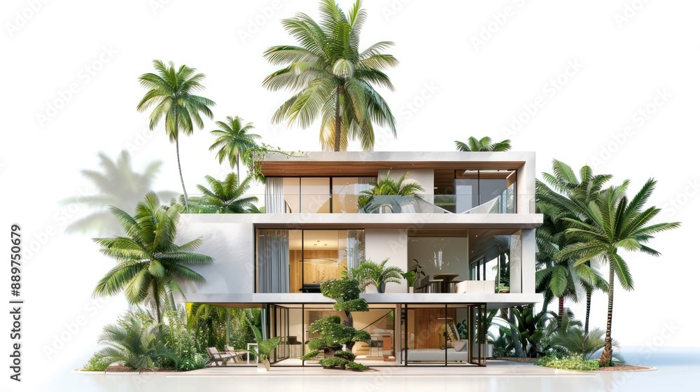 Fototapeta premium Modern Tropical Villa