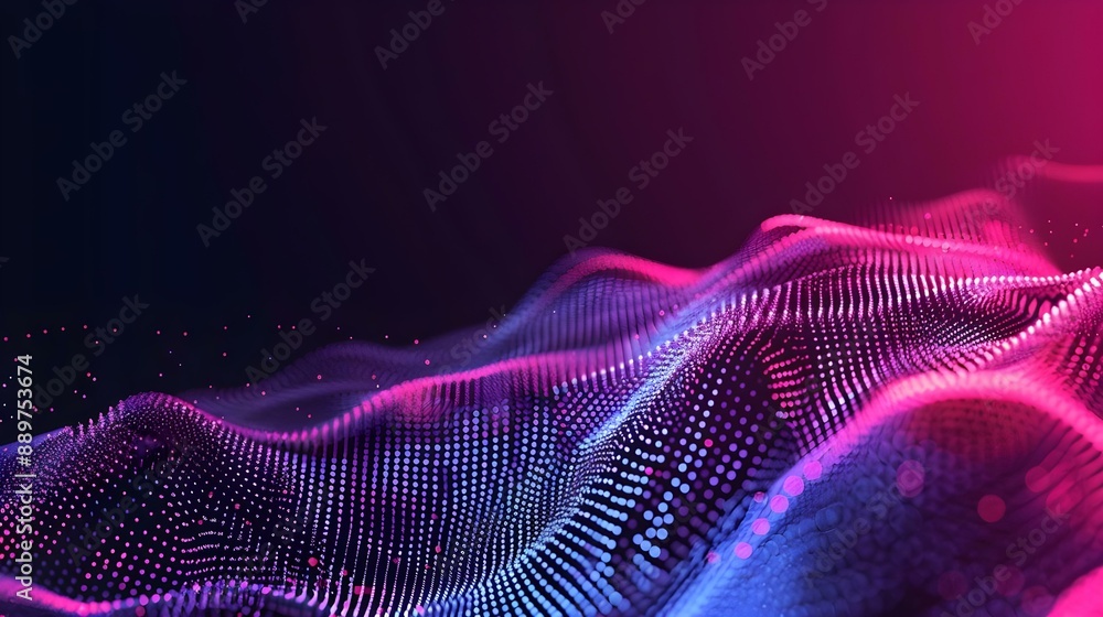 Abstract digital wave of particles Abstract digital wave of particles