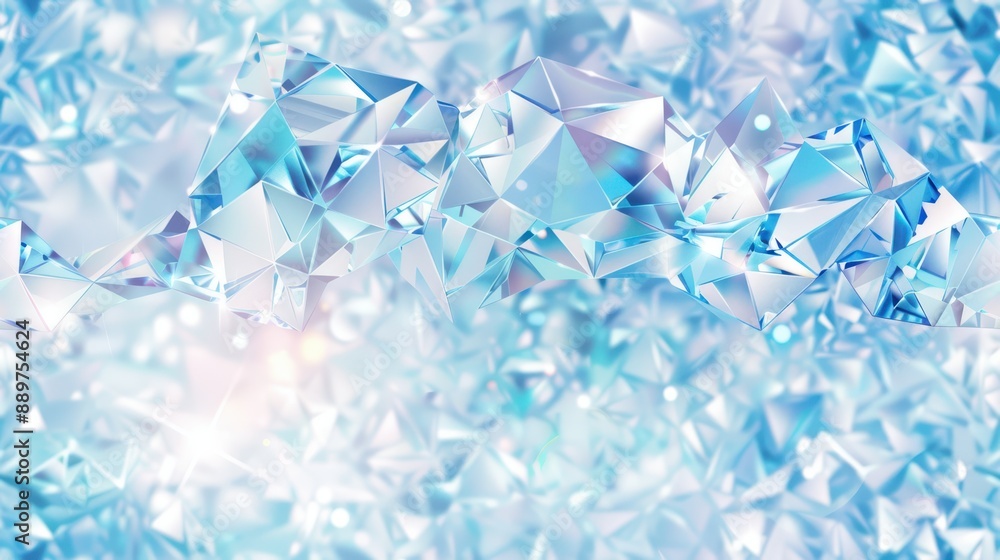 Seamless pattern of sparkling blue gems and crystals. Perfect for luxurious and elegant designs. Seamless pattern of sparkling blue gems and crystals. Perfect for luxurious and elegant designs.